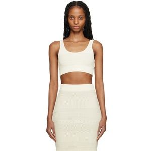 FRAME Women's Scoop Neck Tank Top in Offwhite, Size XSmall